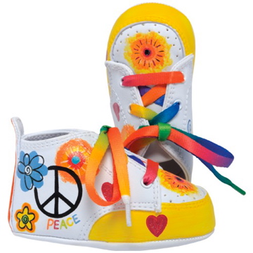 Lil Tootsies "Peace" Baby Shoes - Click Image to Close